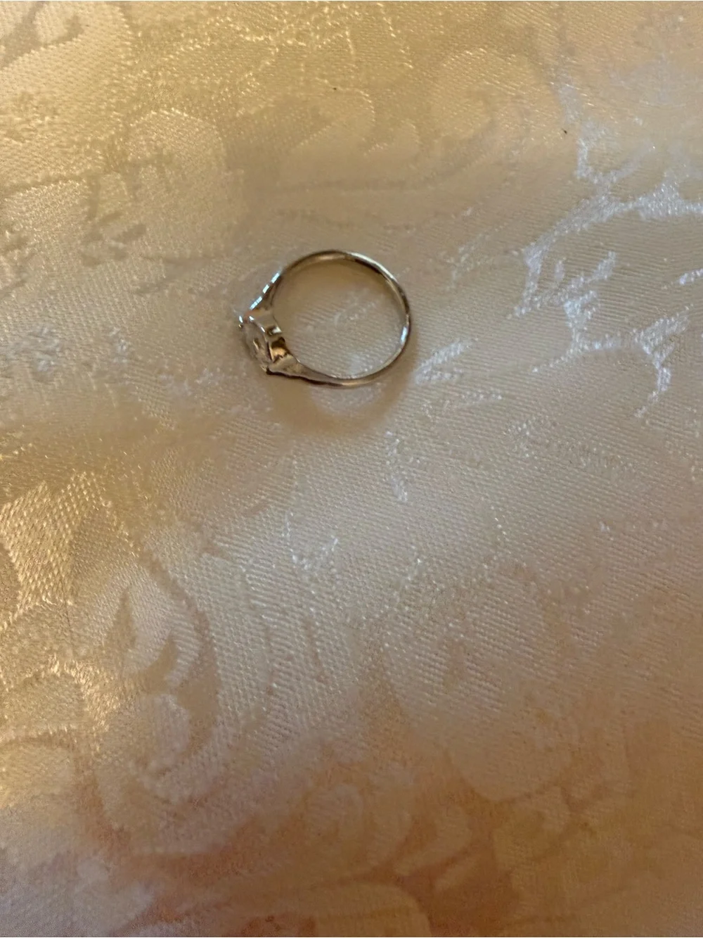Gold Tone Rectangular Clear Crystal Cocktail Ring Adjustable Size 8 bundle of 2